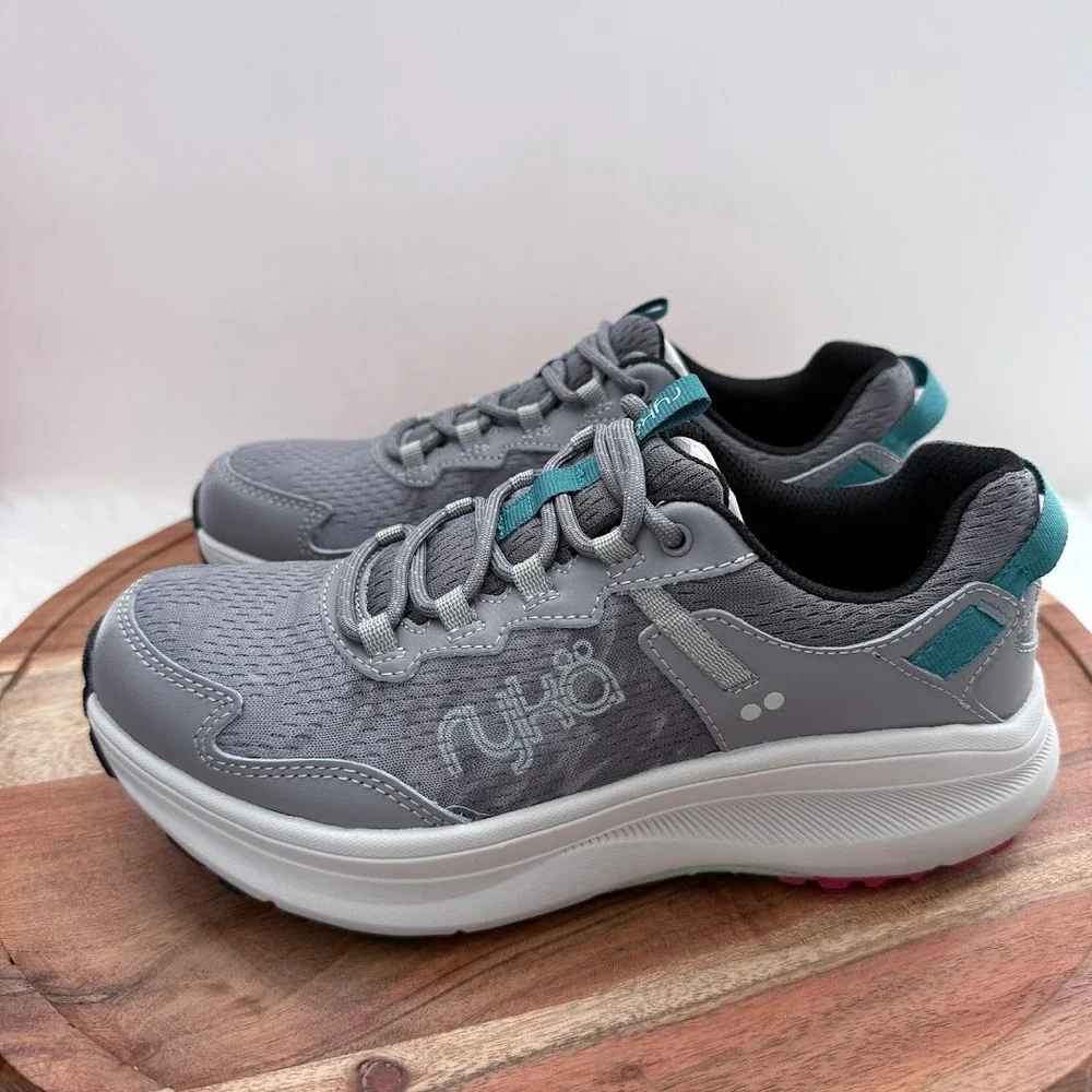 Ryka Treetop‎ Trail Tech Grey Teal Walking Shoes Womens 7.5 M J3125M1020 NEW